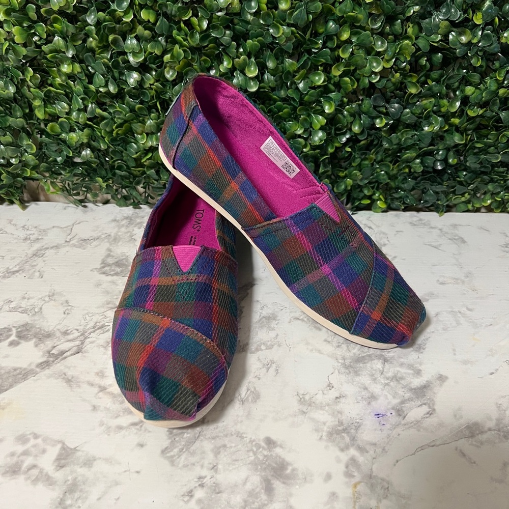 Toms Multicolor Plaid Women's Flats
